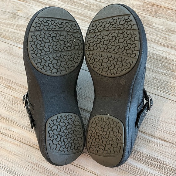 Dansko Allison Clog Black Leather Upper Mary Jane - Picture 7 of 8